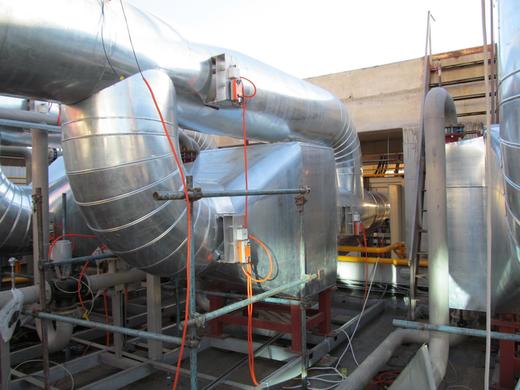 Installed 3x VAKAVLAS exchangers with flue gas bypass and flaps with thermal insulation